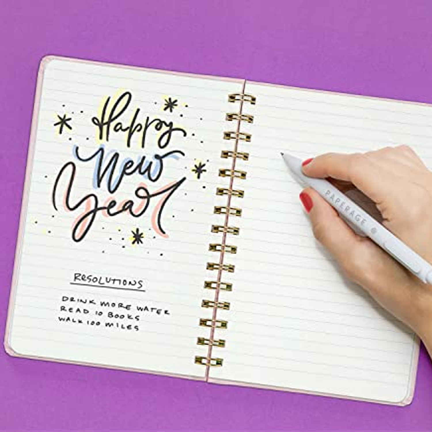 PAPERAGE® Spiral Hardcover Lined Journal Notebook with 160 Pages 5