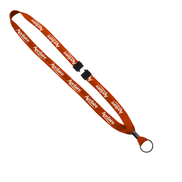 5/8" Polyester Shoelace Lanyard with Metal Crimp & Split-Ring 3