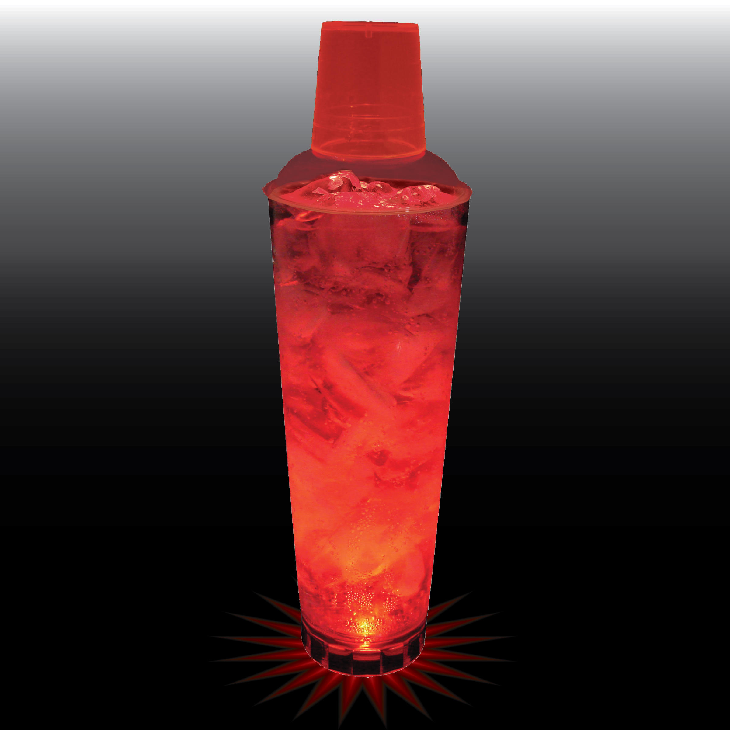 24oz Single Light 3 Piece Large Volume Plastic Cocktail Shaker 16