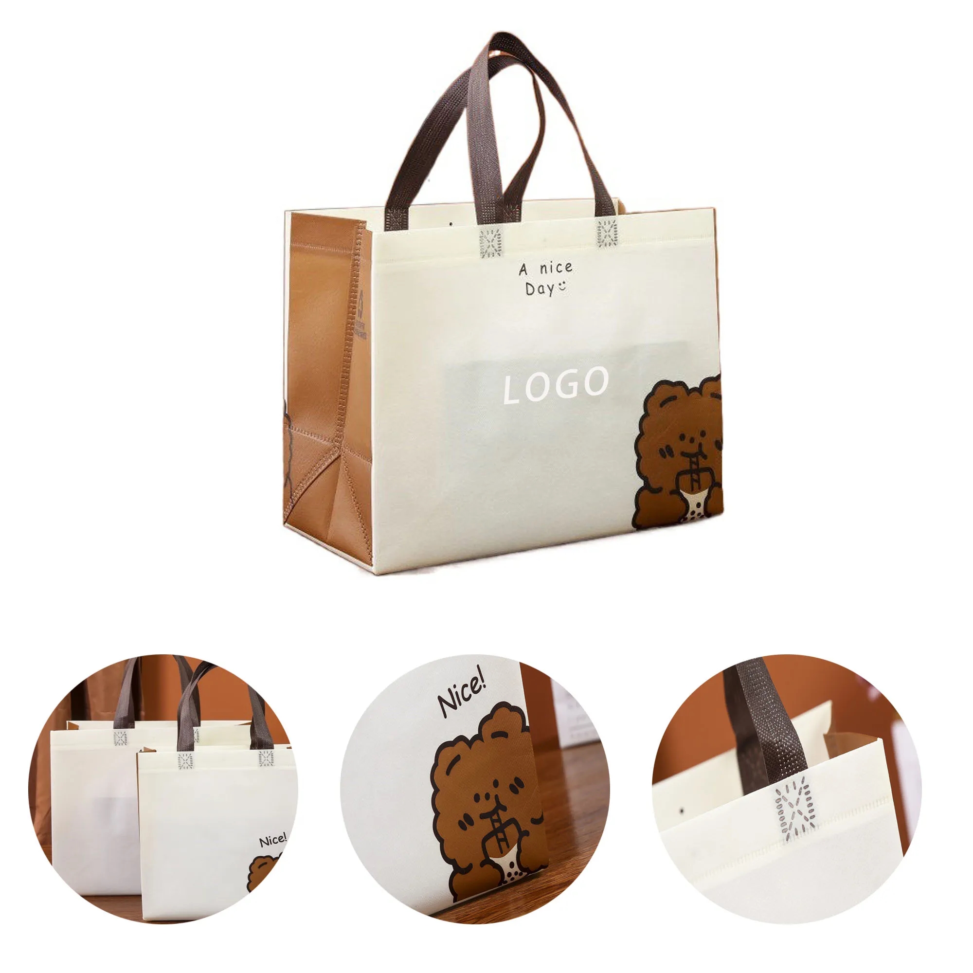 Eco-Friendly Non-Woven Gift Bag With Logo For Shopping