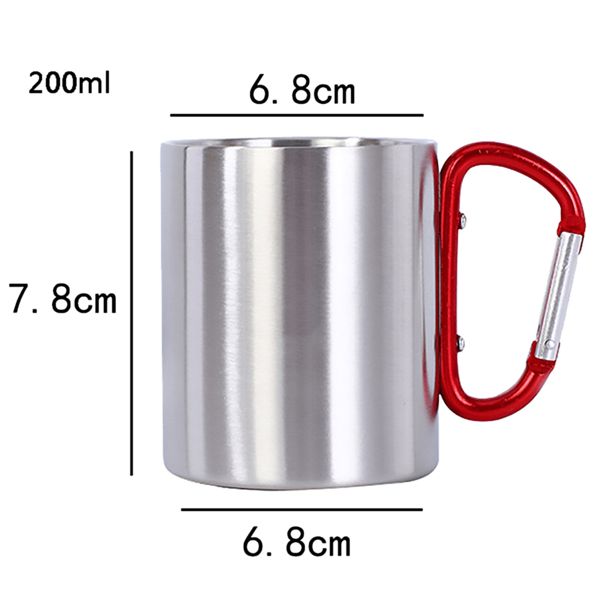 10 Oz. Stainless Steel Double Wall Insulated Mug w/Carabiner 4