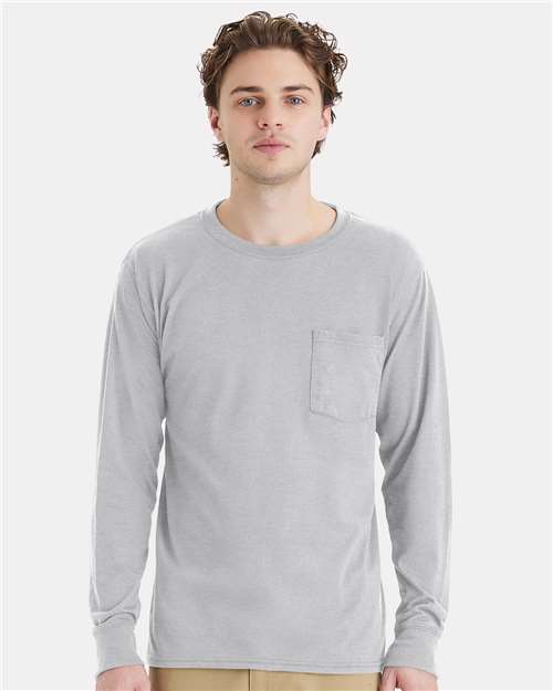 Unisex Workwear Long Sleeve Pocket T-Shirt - W120 22