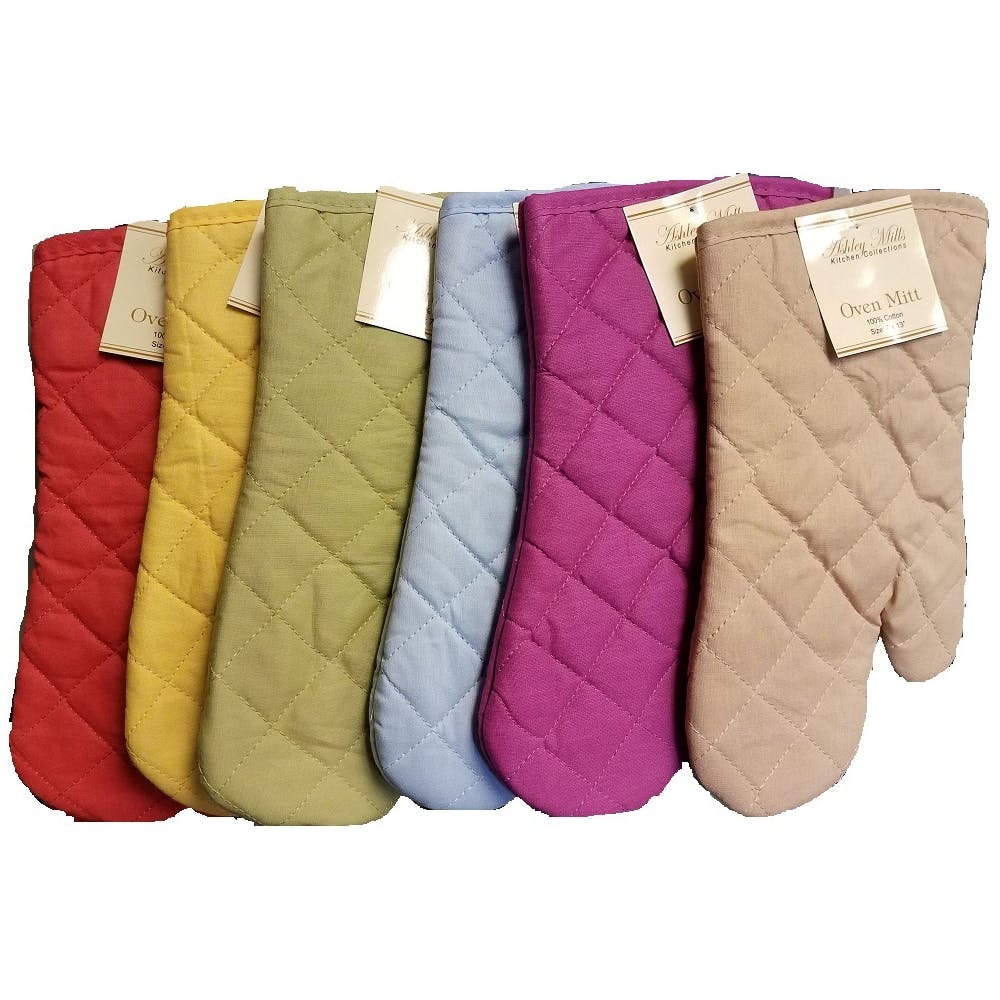 Bright Oven Mitts - Assorted 7" x 12" 2