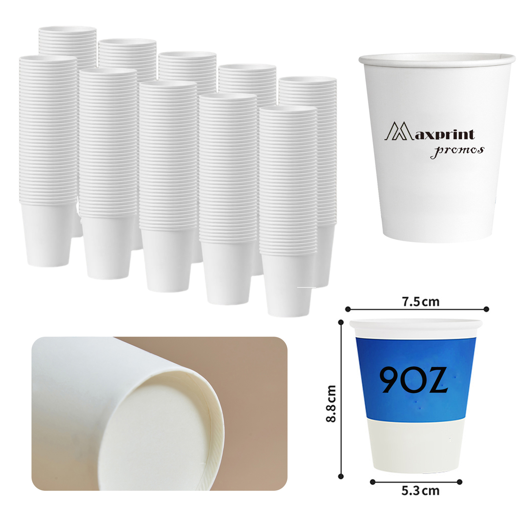 Custom 9OZ Disposable Paper Cup 1