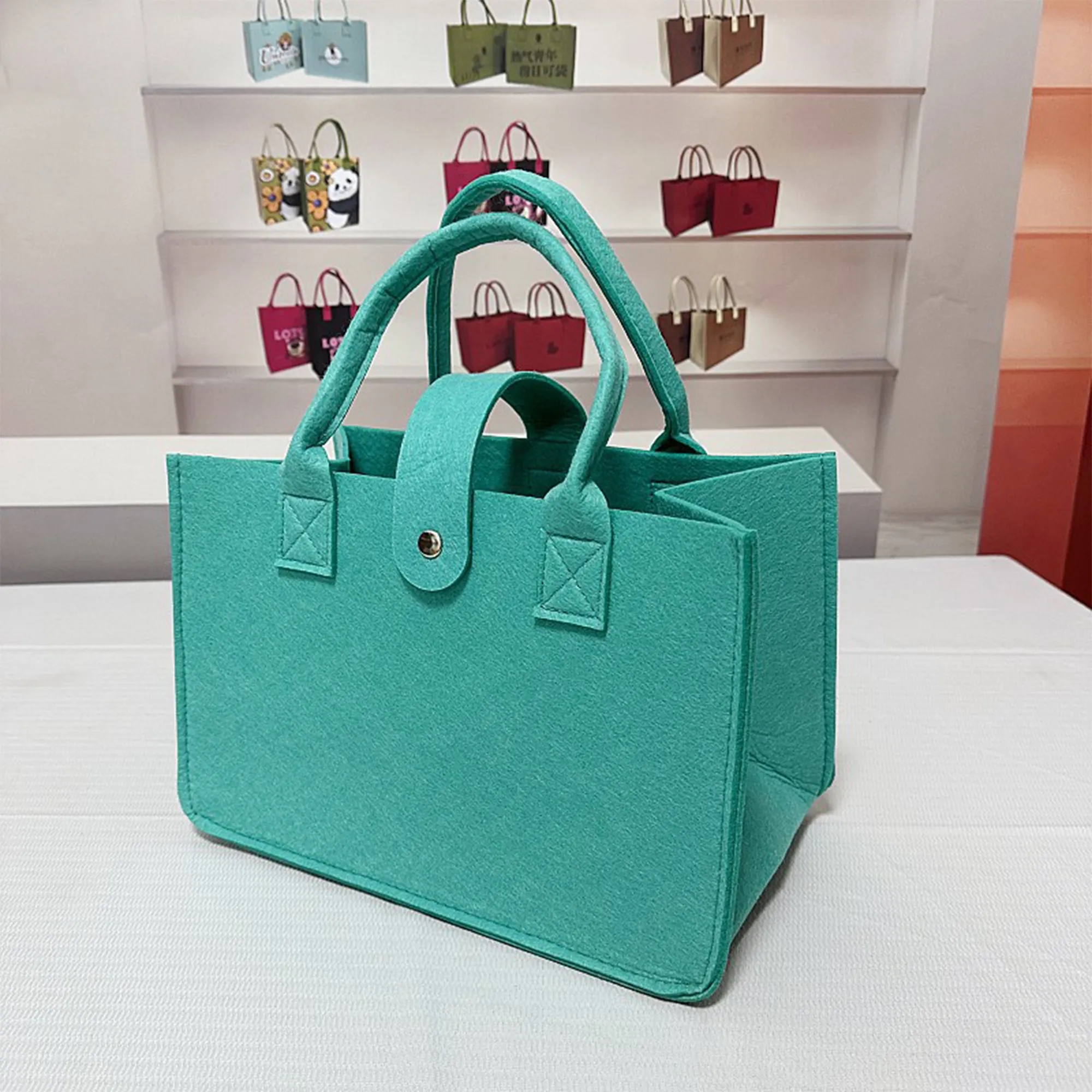 Large Reusable Shopping Travel Gift Felt Tote Bag 12
