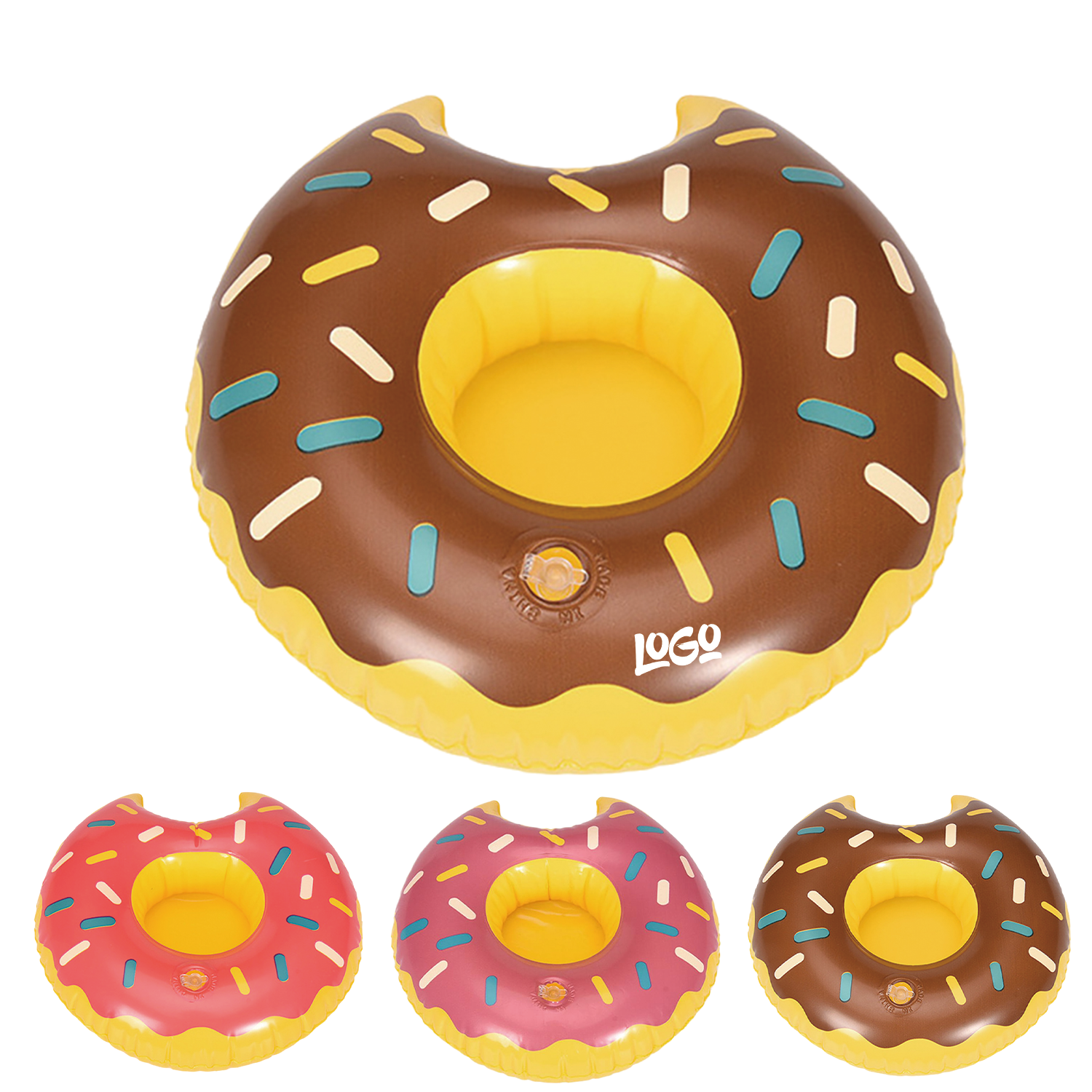 Donut-Shaped Inflatable Drink Holder for Pool 2