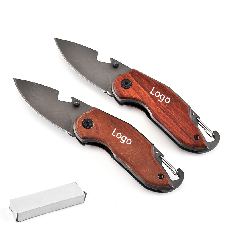 Stainless Steel Folding Pocket Knife with Key Chain 7