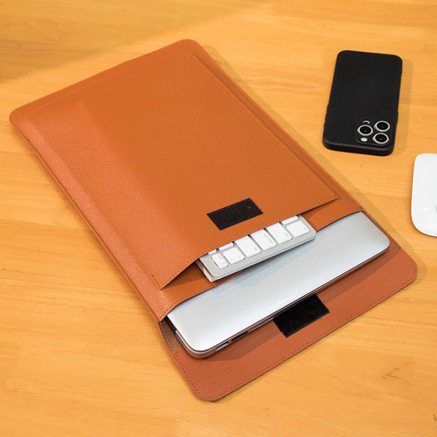 PU Leather 15/16 Inch Vertical Laptop Bag 7