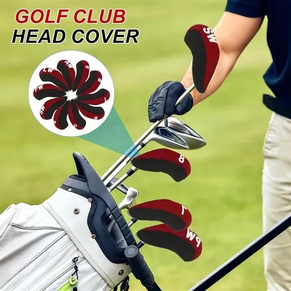 11-Piece Neoprene Golf Club Head Cover Set 11
