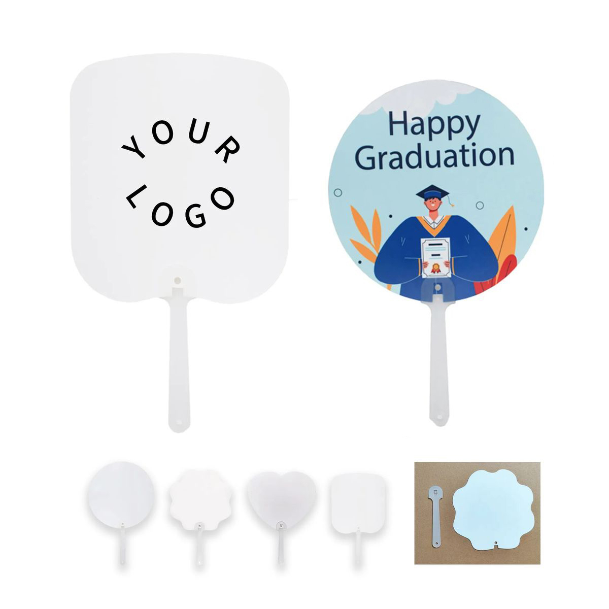 Plastic Promotional Fan with Wide Printable Area 1
