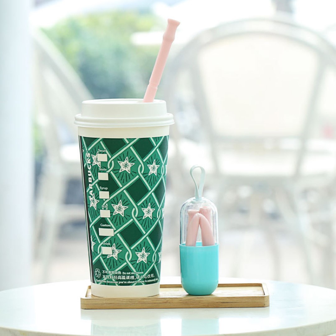 Foldable Silicone Straw In Case 3
