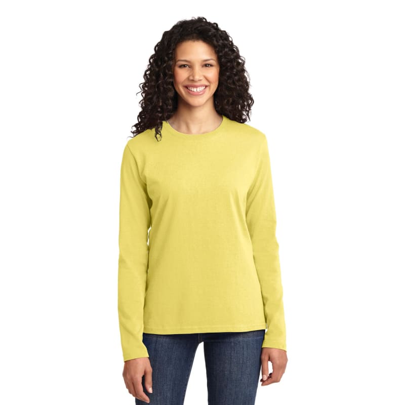 Port & Company Women's Long Sleeve Core Cotton Tee. 37