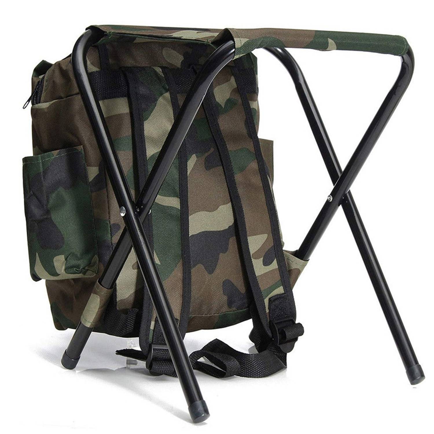 2-in-1 Outdoor Foldable Backpack w/ Chair 4