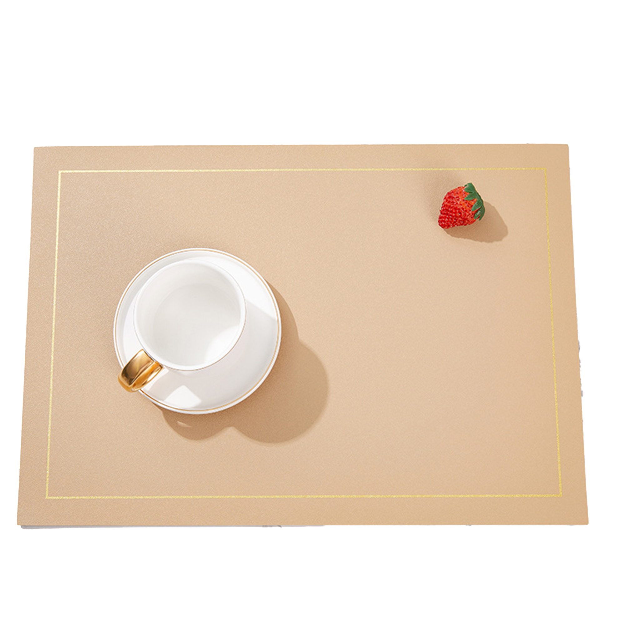 Waterproof Solid PU Leather Dining Mats 7