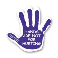 USA Made Premium UV Window Micro-Suction Cling Decal (3"x3") Hand Shape 1