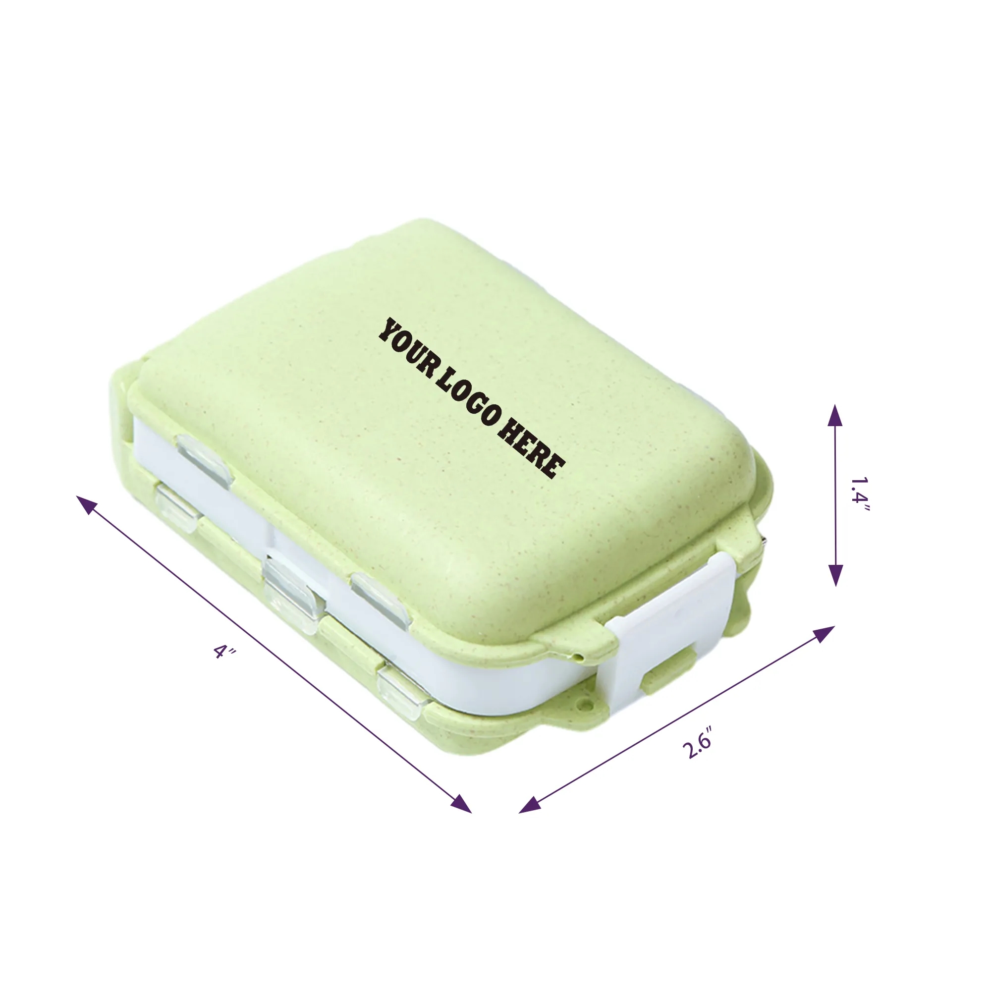 Portable Foldable 3-Layer 8-Compartment Pill Box MOQ 100PCS 5