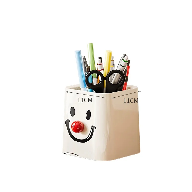 Desktop Smiley Face Pen Holder 6
