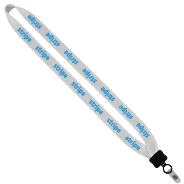 3/4" Cotton Lanyard with Plastic Clamshell & O-Ring 82