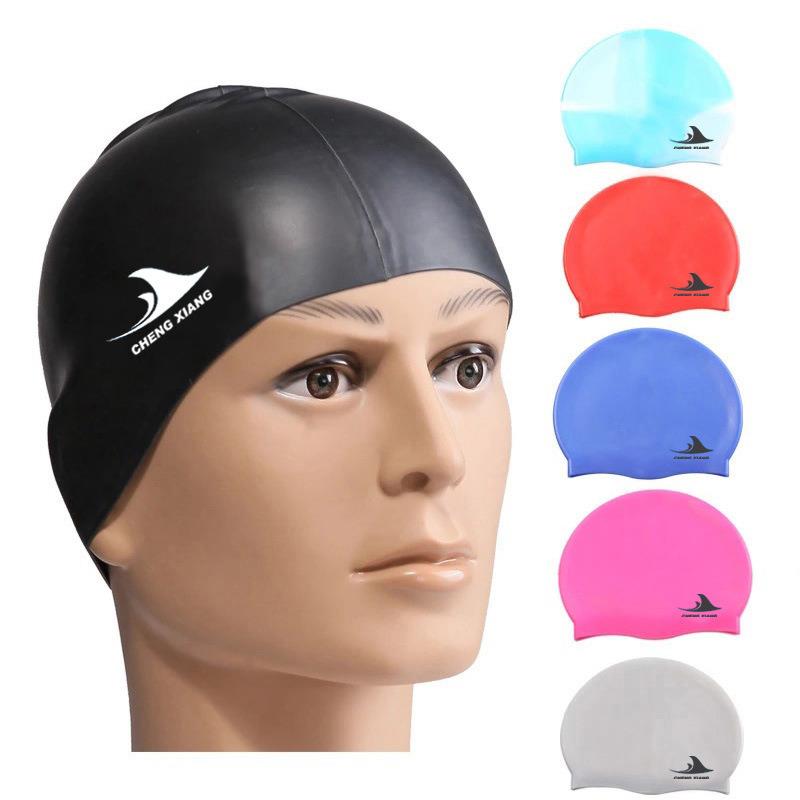 Custom Logo 60gsm Silicone Swim Cap With Ear Cover 2