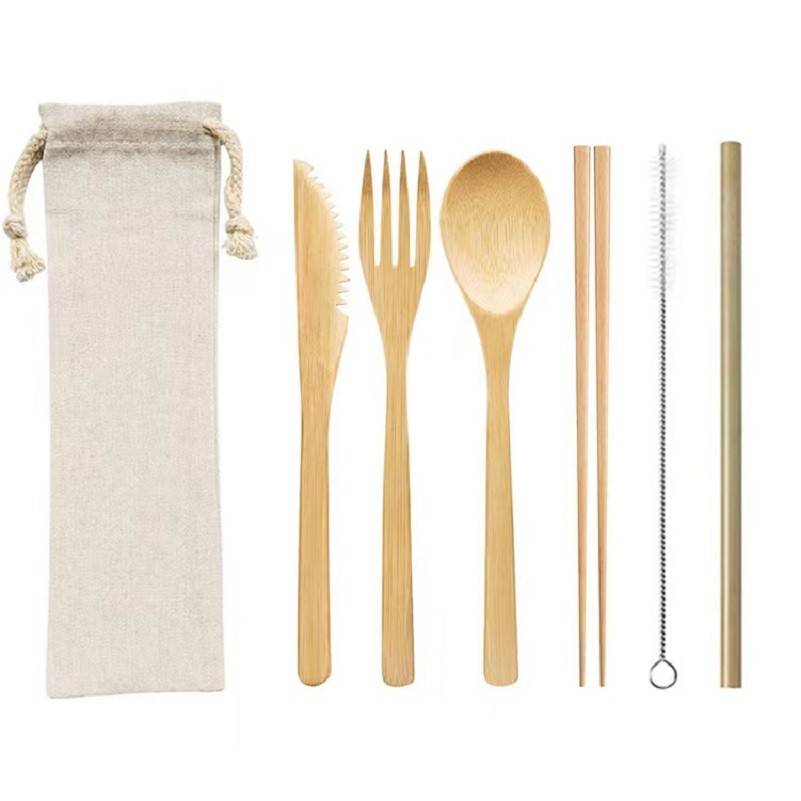 Bamboo Travel Cutlery Set 2