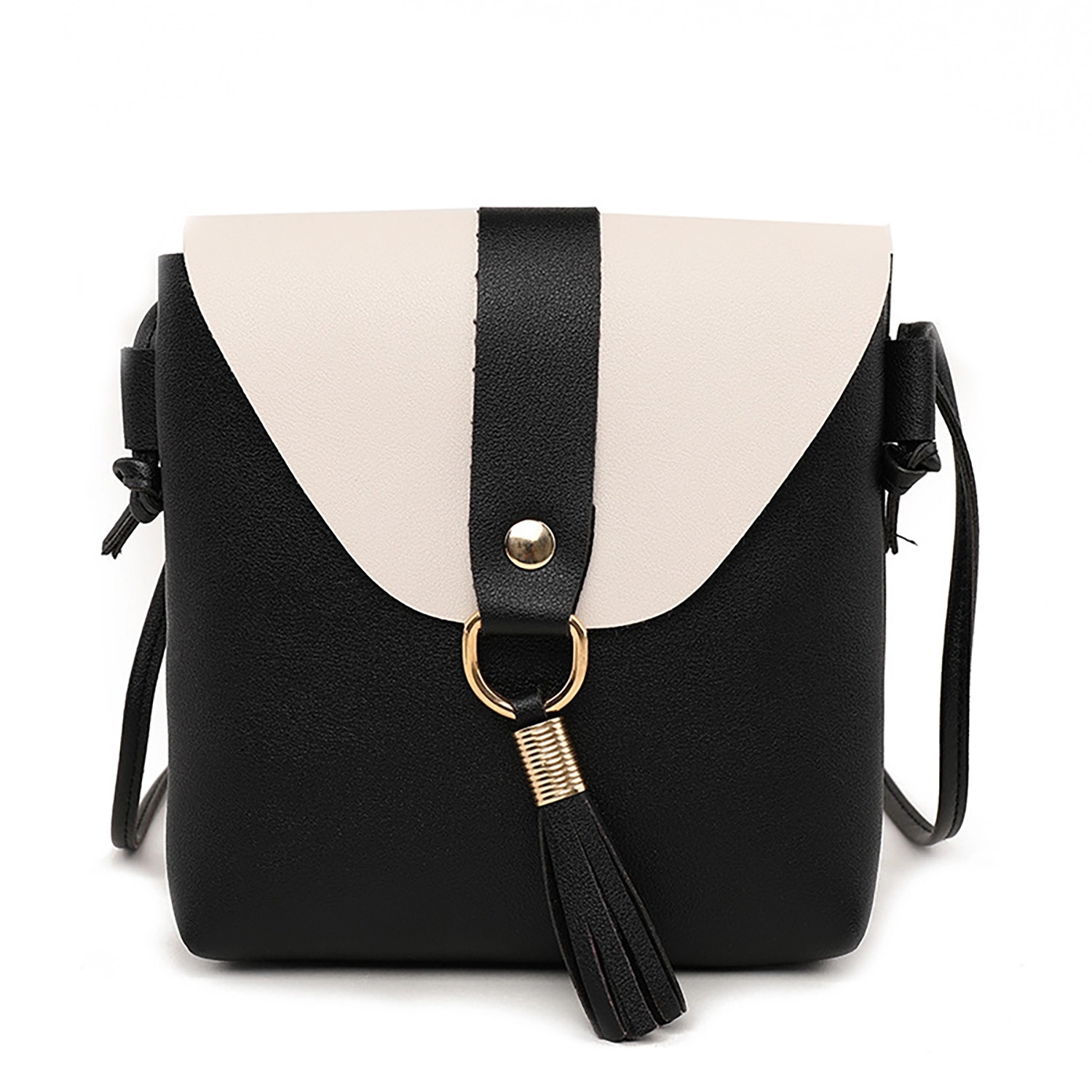 Two Tone Pu Mini Waist Bag with Tassel 3