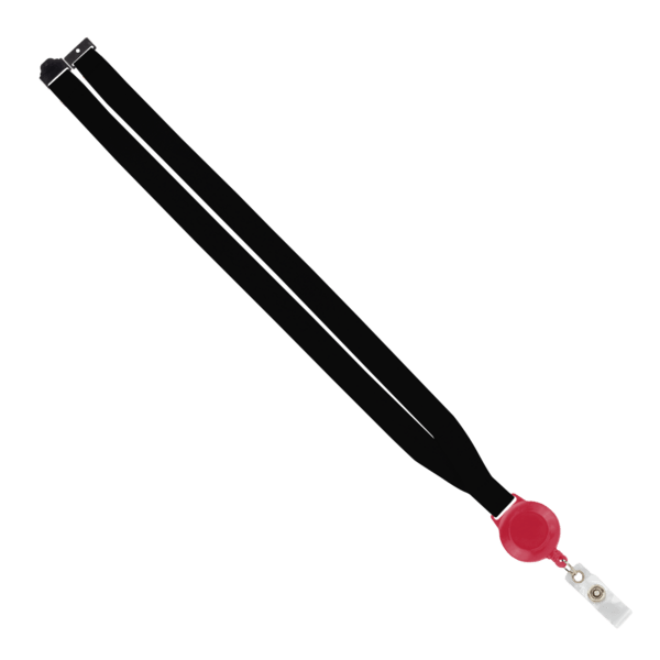 IMPORT 3/4" Polyester Lanyard with Retractable Badge Reel and IPH7 back of neck convenience release. 43
