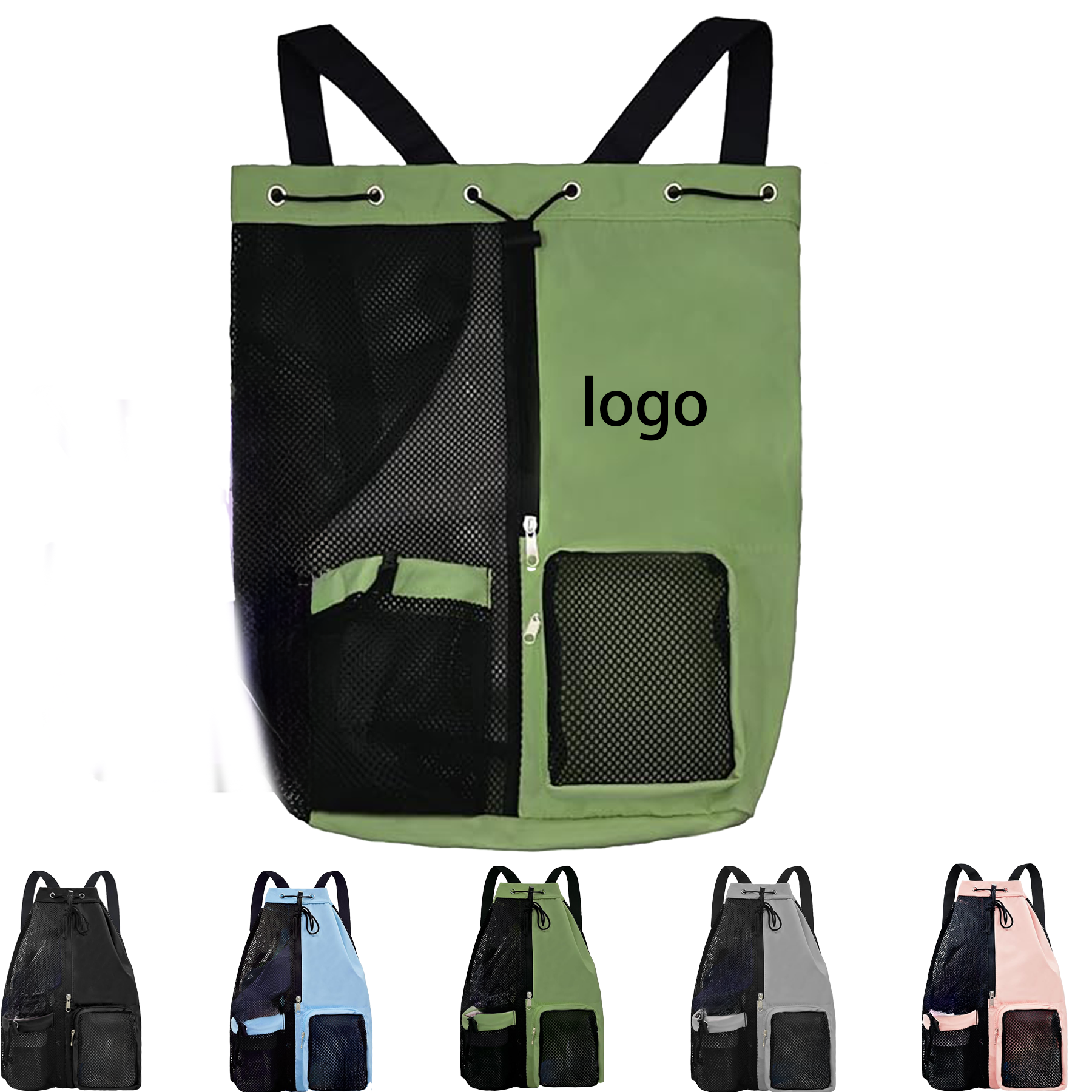 Mesh Drawstring Swim Bag 6