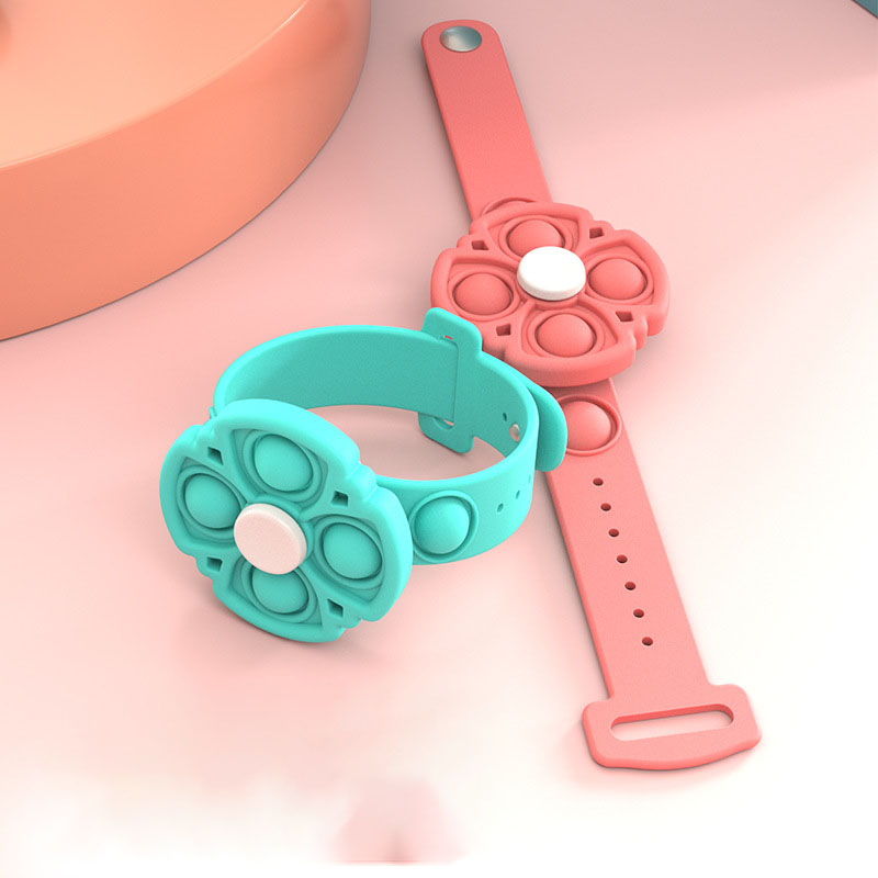 Silicone Fidget Spinner Strap Windmill Toy Rotatable Bracelet / Adjustable Buckle 3