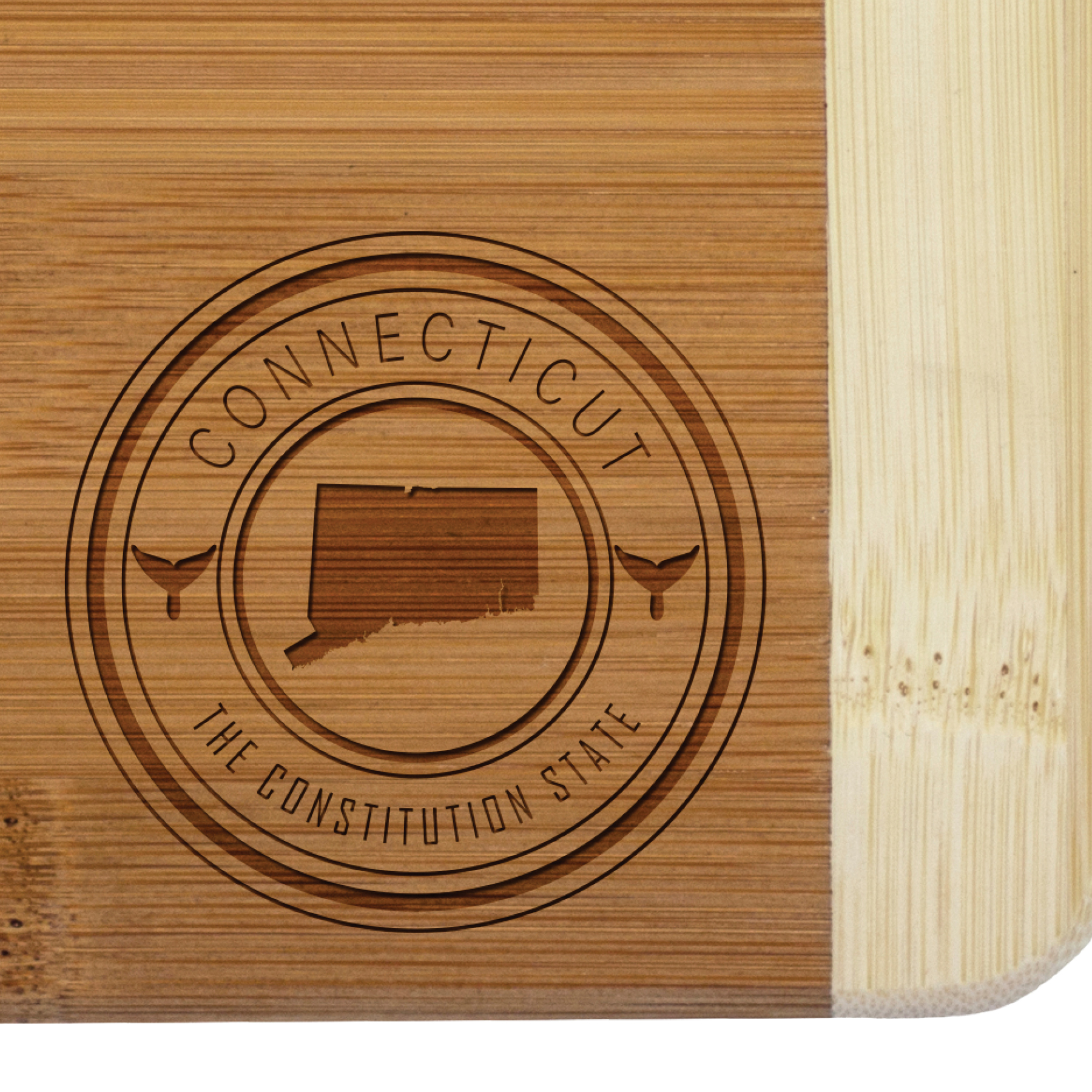 Connecticut State Stamp 2-Tone Bar Board 3