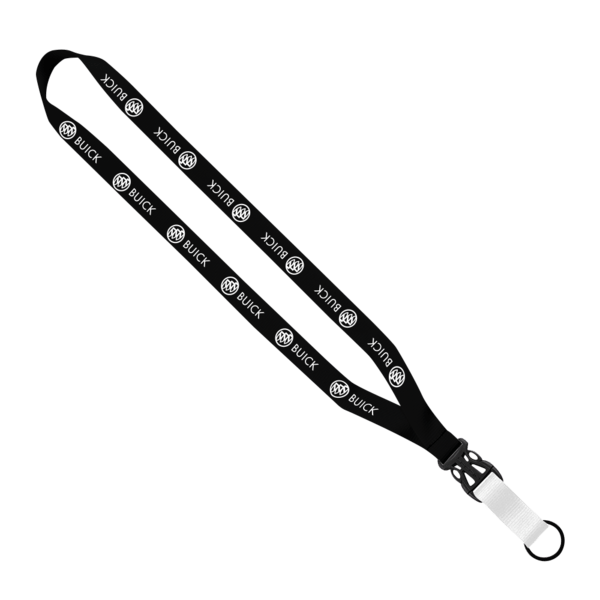 3/4" Multi-Color Polyester Lanyard with Slide Buckle Release & Split-Ring 44