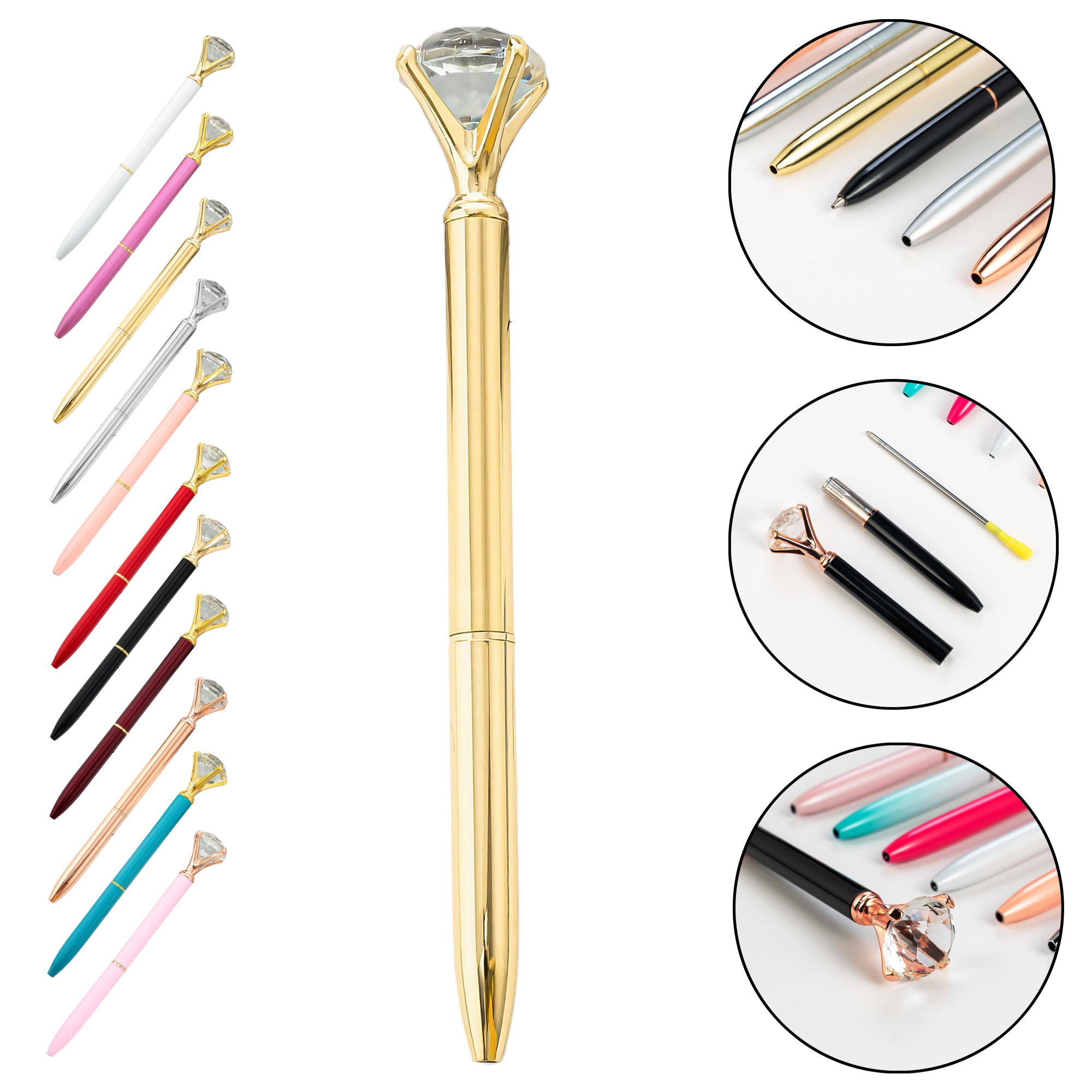 Creative Diamond Plastic Ballpoint Pen - Neutral Ad Gift 12