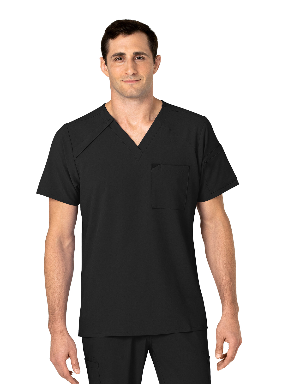 Renew Men's Three-Pocket Ez Zip V-Neck Top