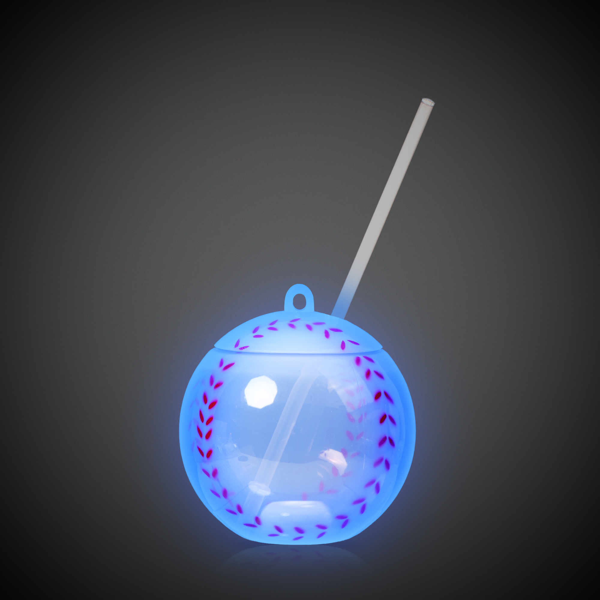 Light Up Baseball Cup with Lid and Straw 5