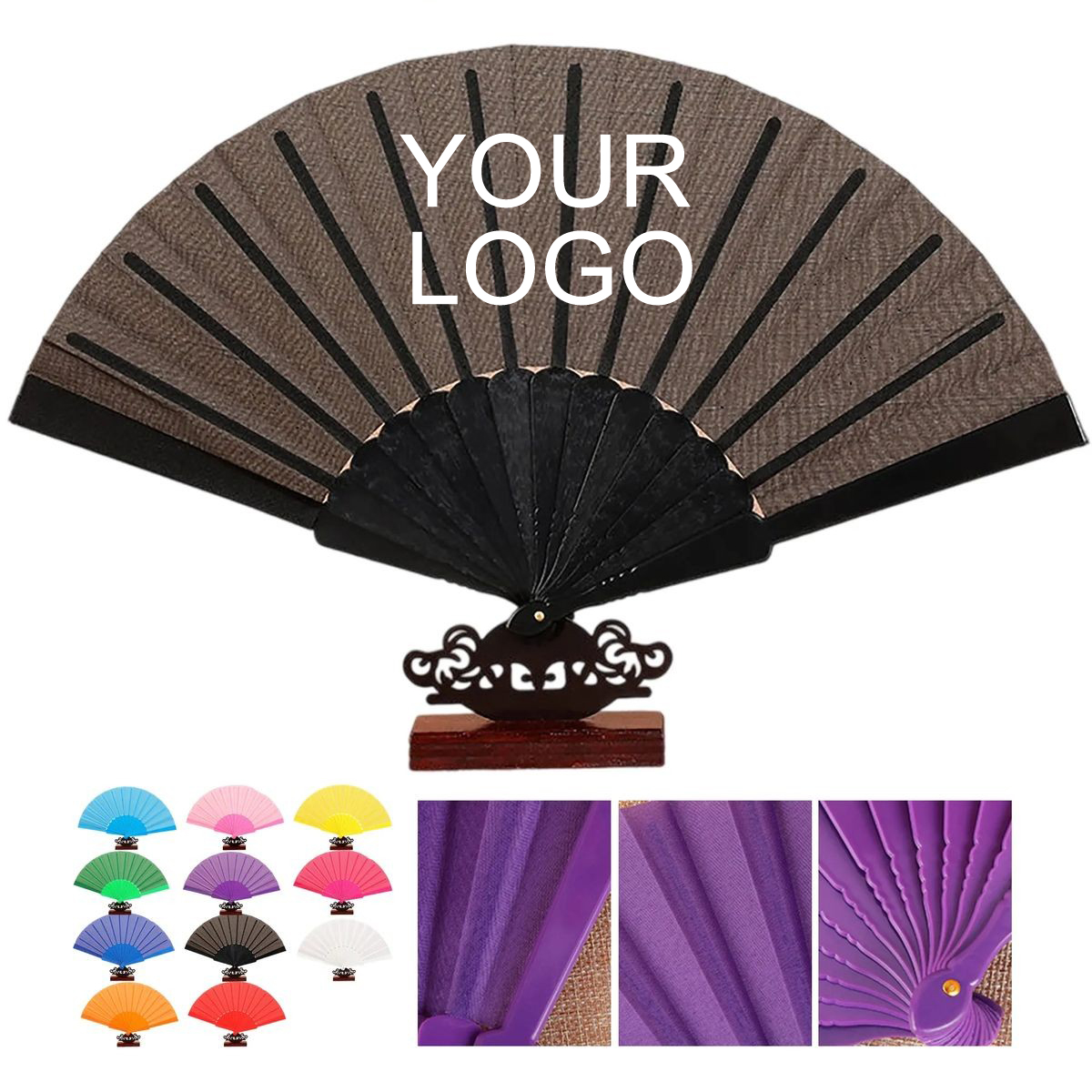 Foldable Plastic Handheld Fan for Weddings, Parties, and Outdoor Use 1