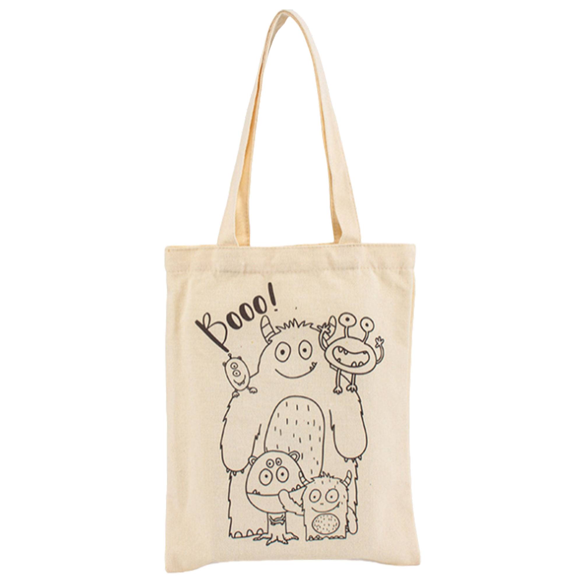 Canvas Tote Bag w/ Sunflower Design 2