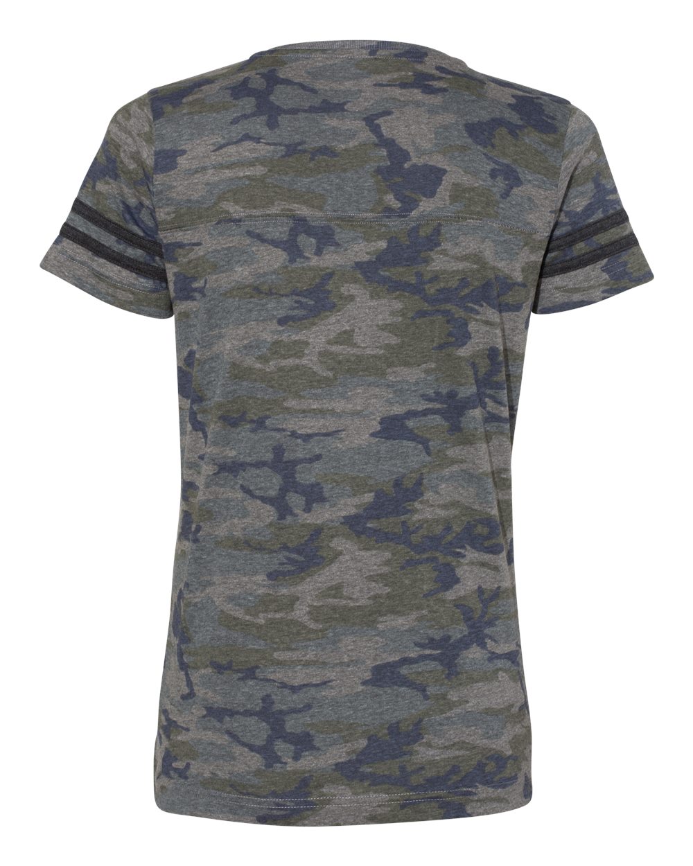 Women's Football V-Neck Fine Jersey Tee - 3537 48