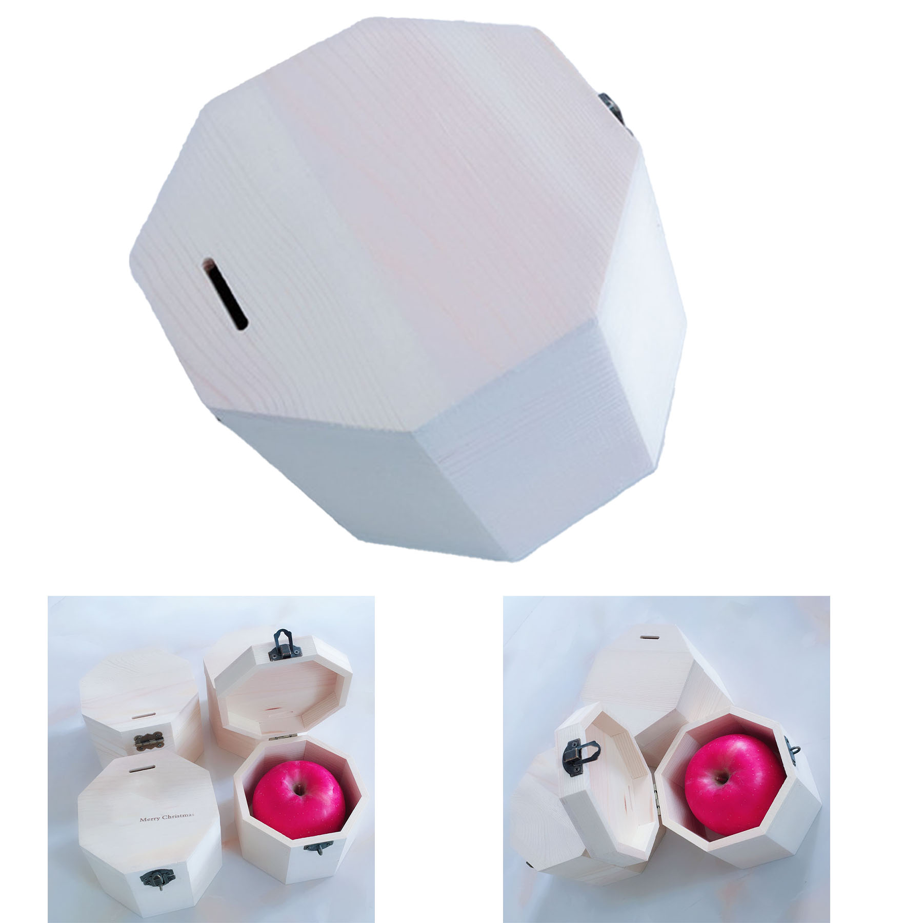 Octagonal Wooden Safe Fruit Packaging box 2