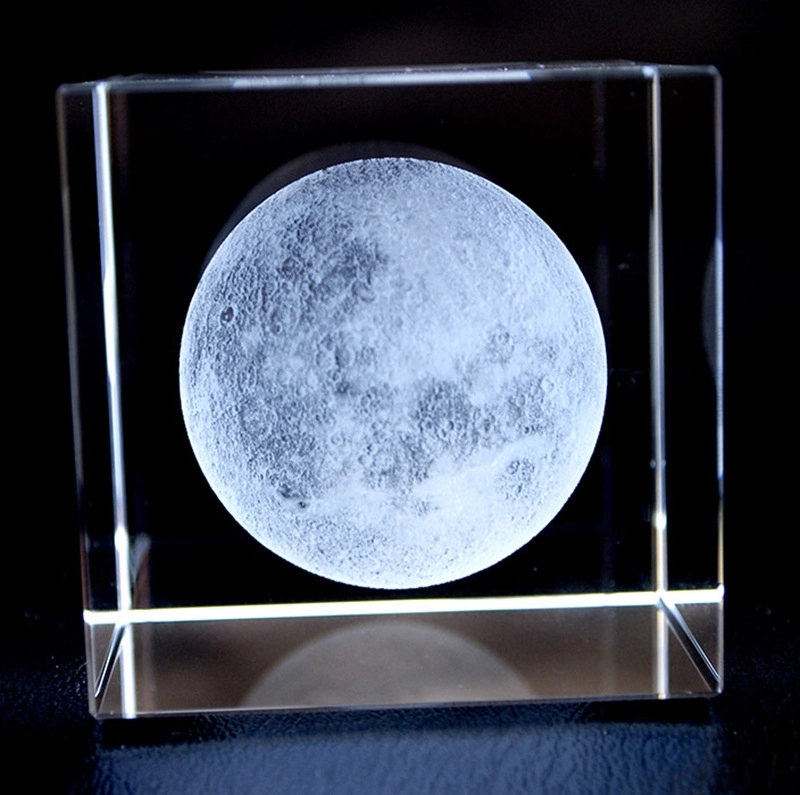 3D Crystal Cube Paperweight 9