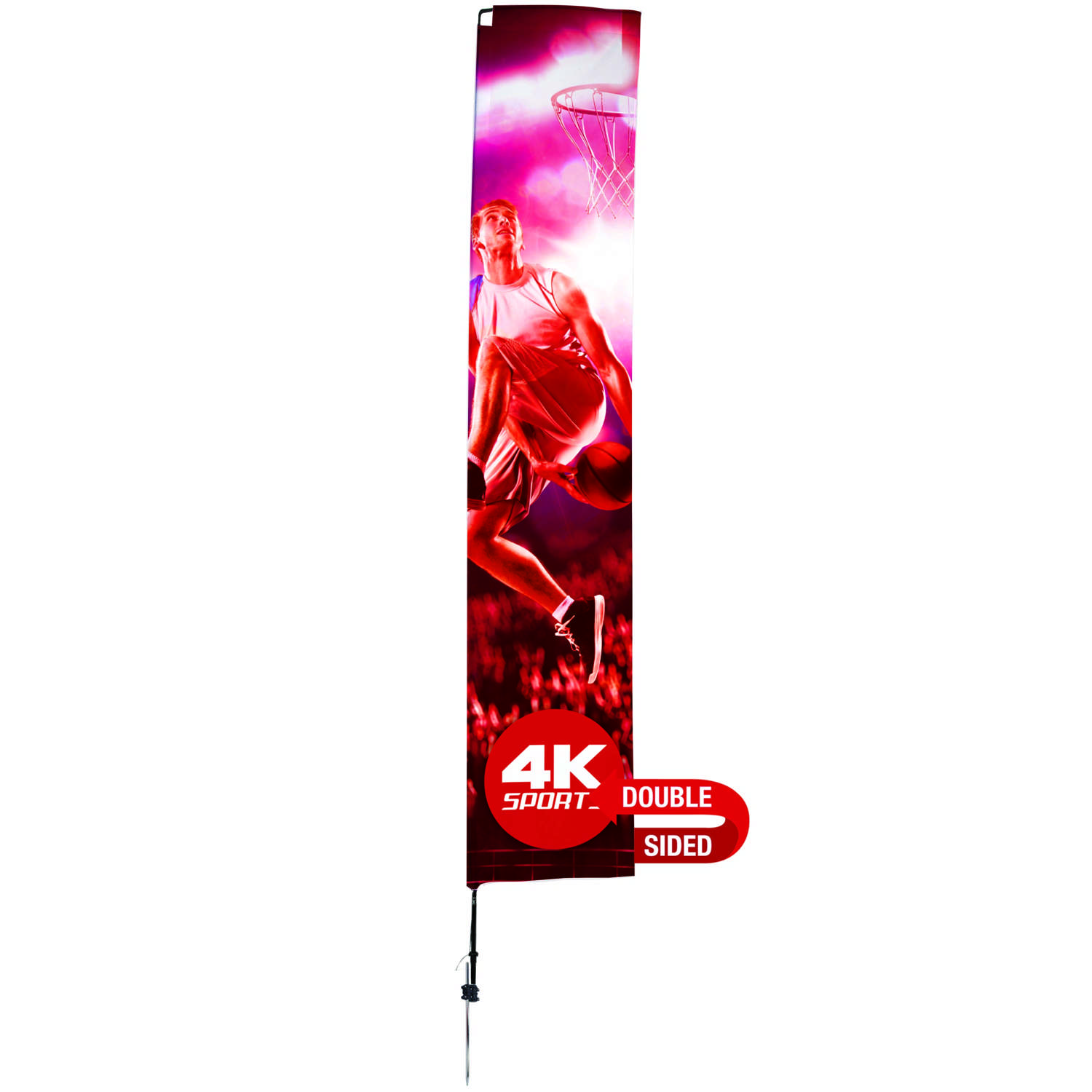 14.5' Streamline Rectangle Sail Sign Kit (Double-Sided with Ground Spike) 6