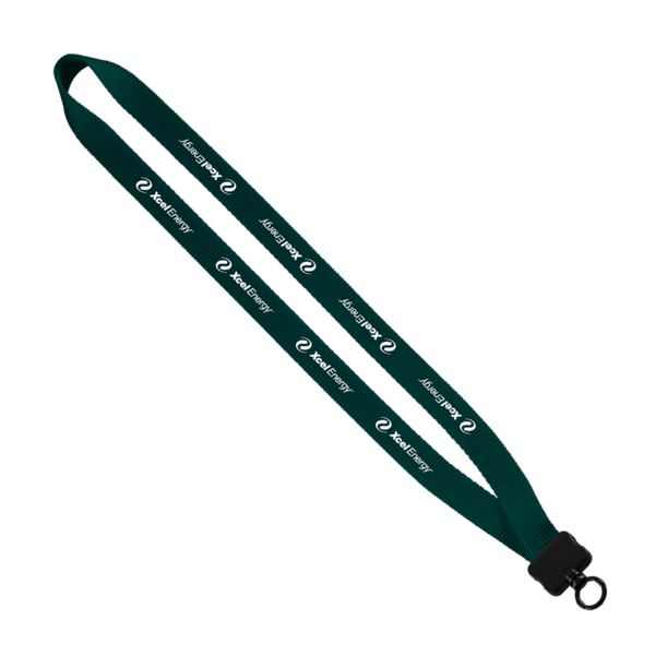 3/4" Smooth Nylon Lanyard with Plastic Clamshell & O-Ring 9