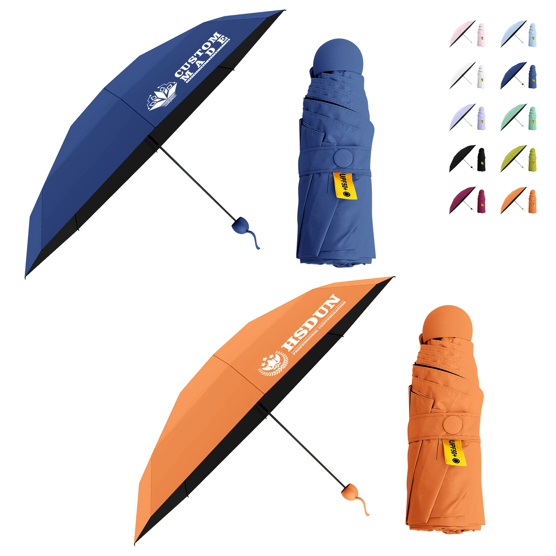 UPF50+ Mini Portable Sun & Rain Umbrella 7