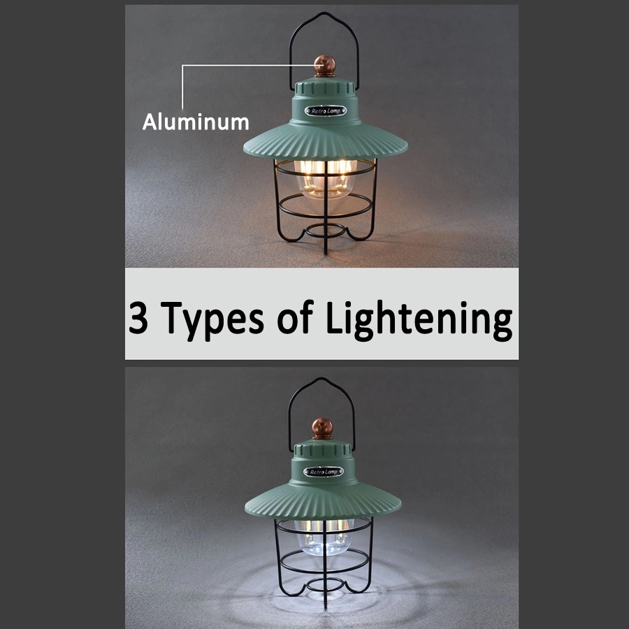 Retro Outdoor Camping Light & Picnic Lantern with Power Bank 8