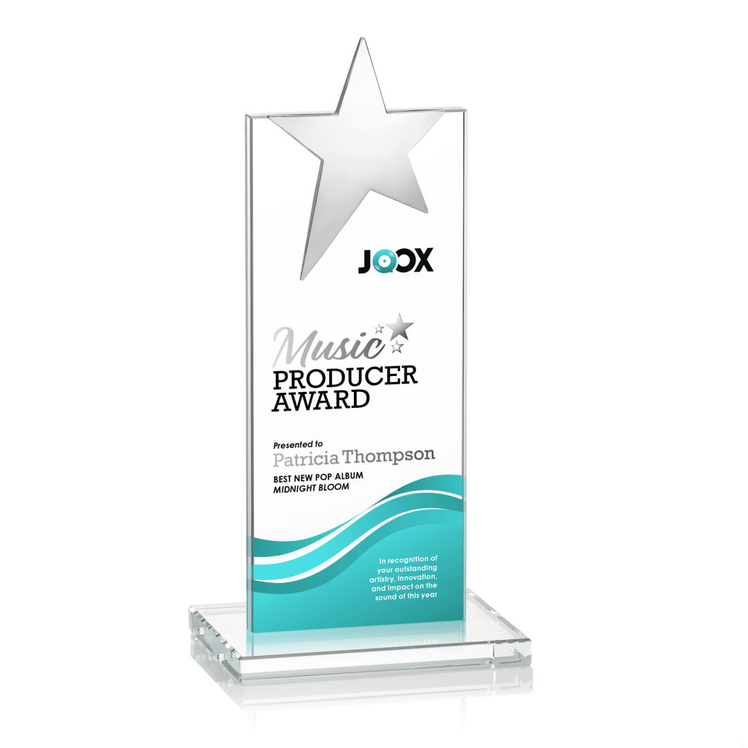 Bryanston Chrome Star VividPrint™ Award - Clear