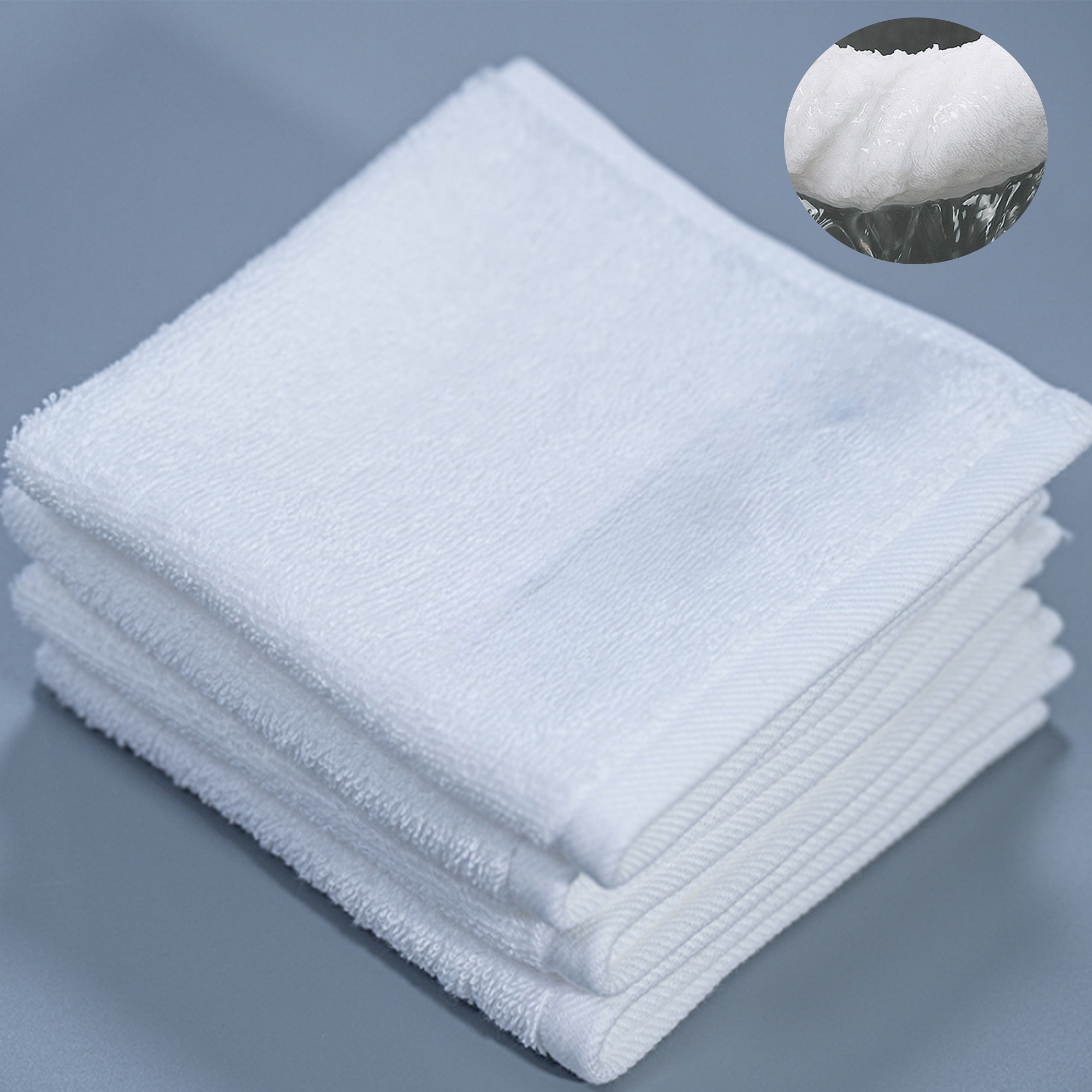 Soft 12x12In Cotton Hotel White Towels 3