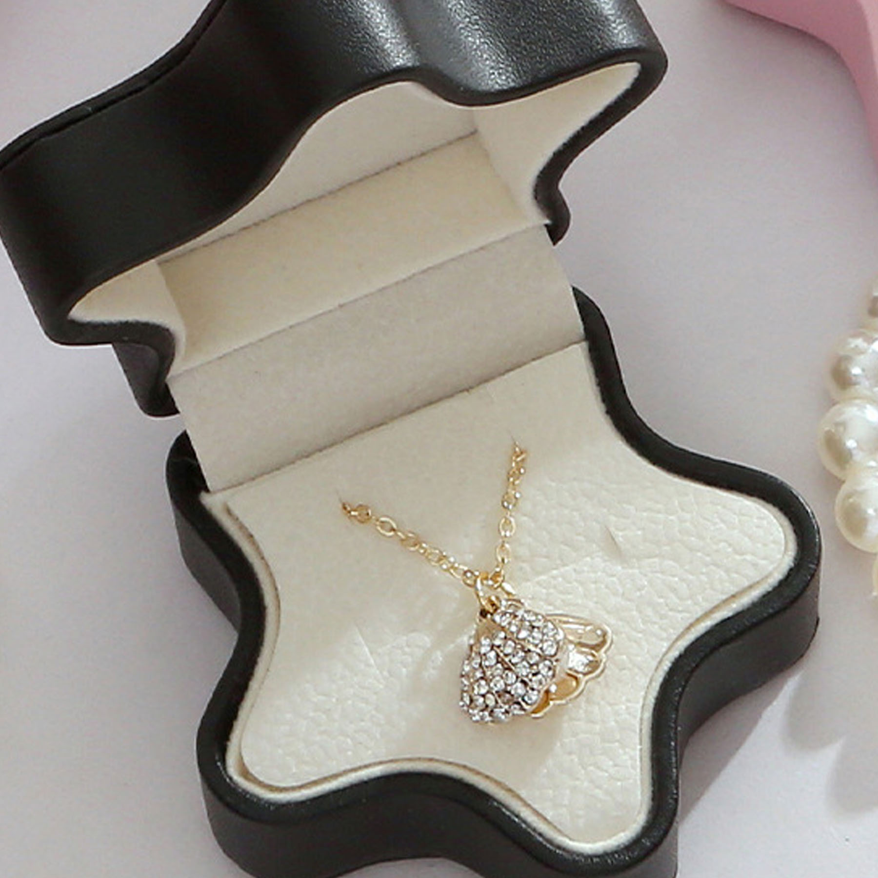 Star-Shaped Mini PU Leather Jewelry Box 7