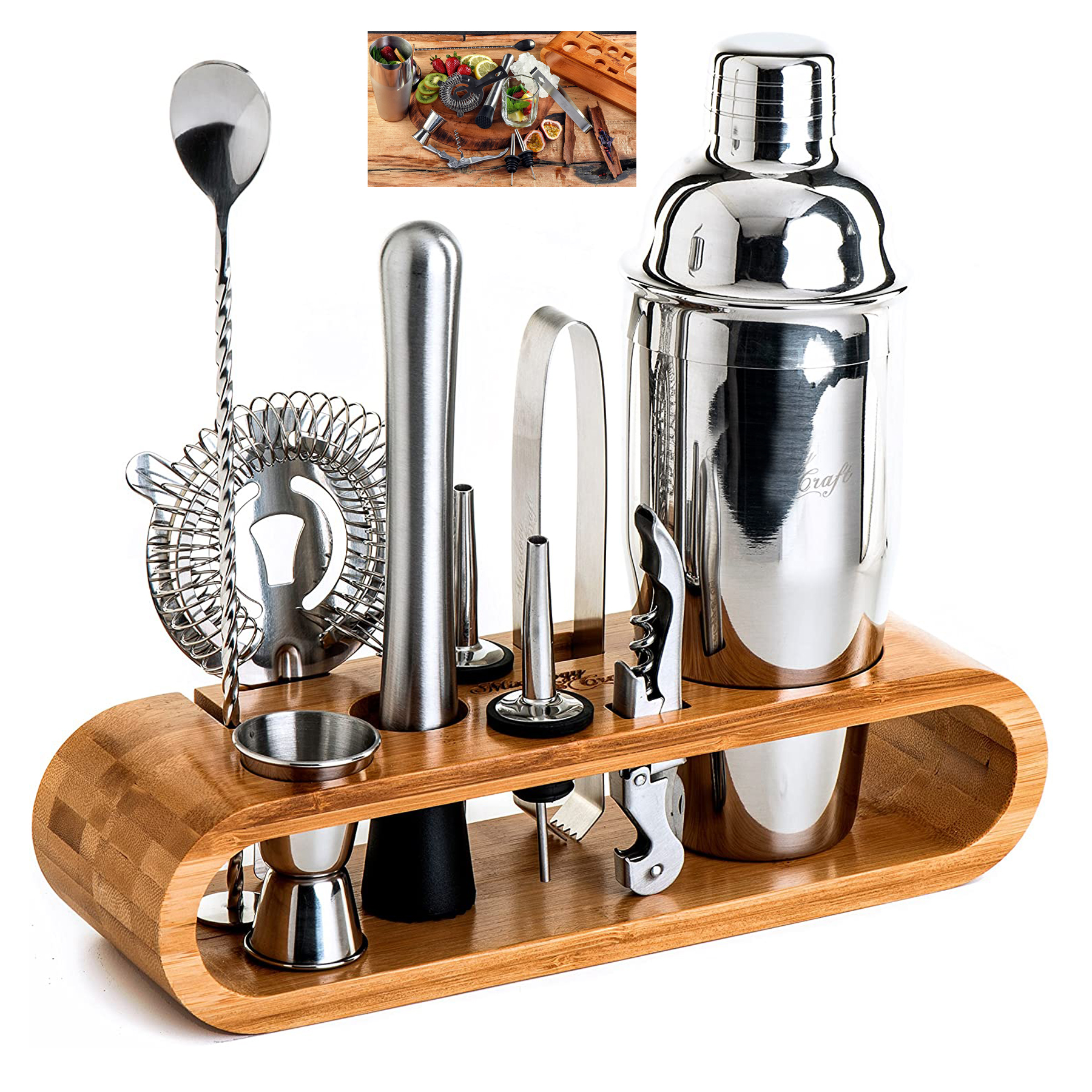 9 Pieces Bartender Tool Kit Set 2