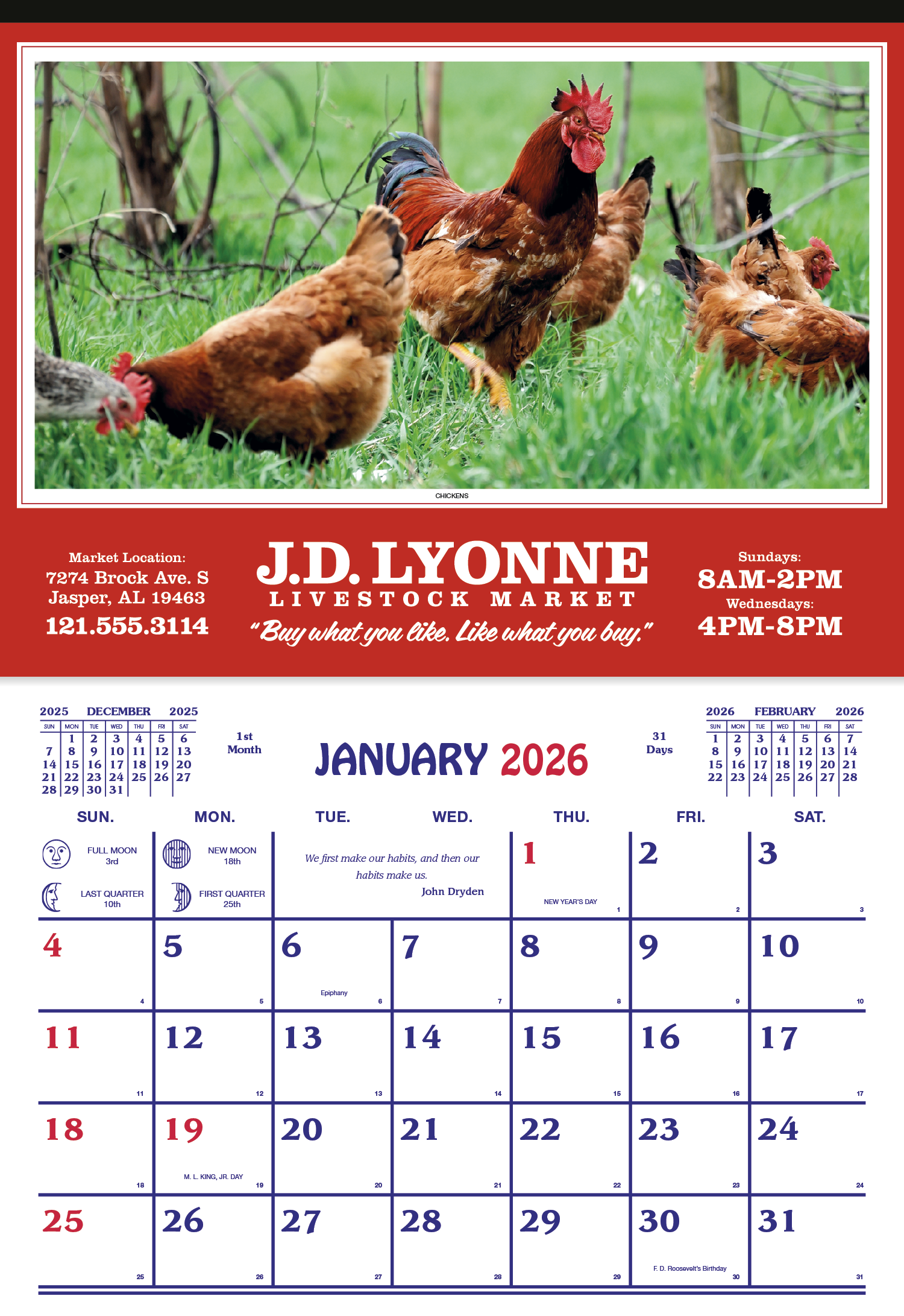 Skinner & Kennedy® Farm Calendar 3