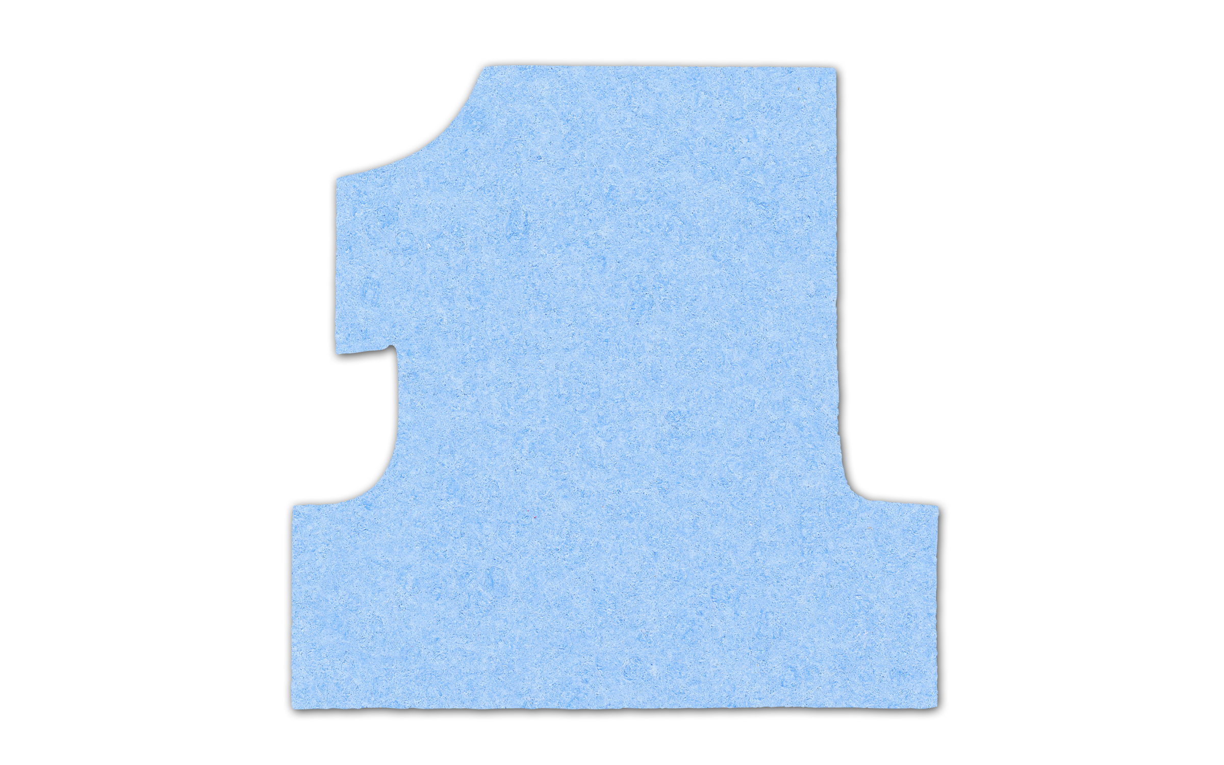 Number One Shape Compressed Sponge 6