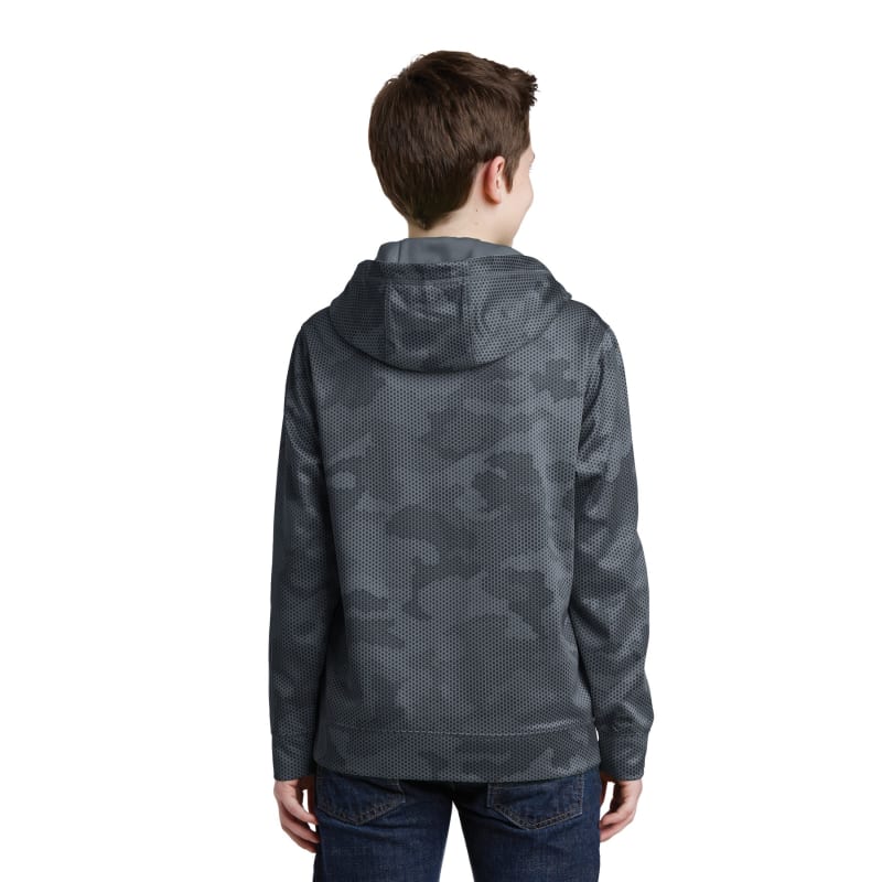 Sport-Tek Youth Sport-Wick CamoHex Fleece Hooded Pullover. 13
