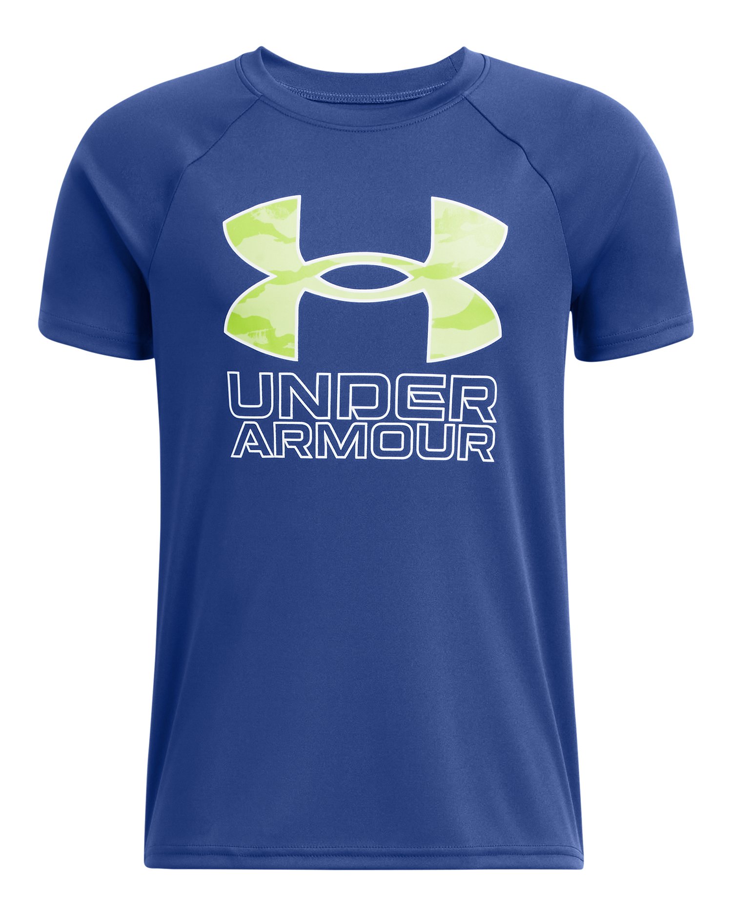 UA Tech Hybrid Print Boys' Short Sleeve 16